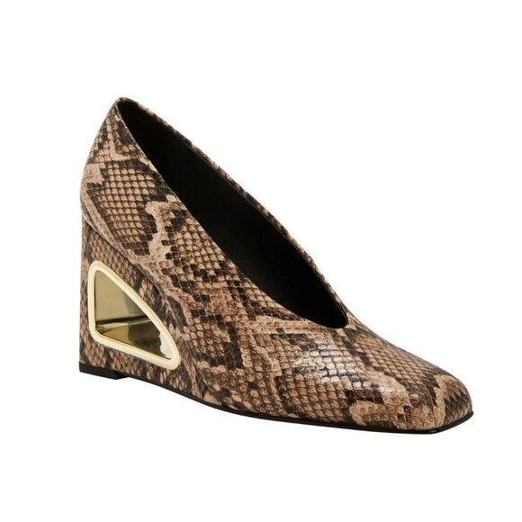 Katy Perry Hollow Wedge Snake Skin Shoes Size 10 M NEW - Picture 9 of 9